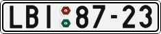License plate of the Czech Republic, Cars (1960)