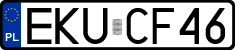 License plates of Poland, Regular car plates