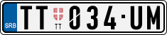 License plate of Serbia, Cars