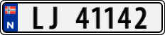 License plate of Norway, Cars