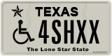 Texas, Vehicles for disabled persons (1ABCD)