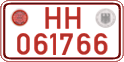German license plate, Red license plates