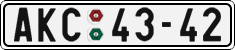 License plate of the Czech Republic, Cars (1960)