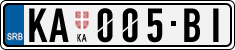 License plate of Serbia, Cars