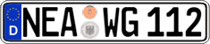 German license plate, Regular plates