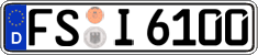 German license plate, Regular plates