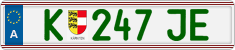 License plate of Austria, Regular plates
