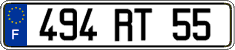 French license plate, FNI