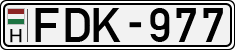 license plates of Hungary, Cars (1990)