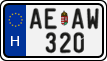 license plates of Hungary, Regular plates (2022)