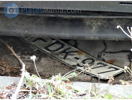 FDK-977, License plate without vehicle