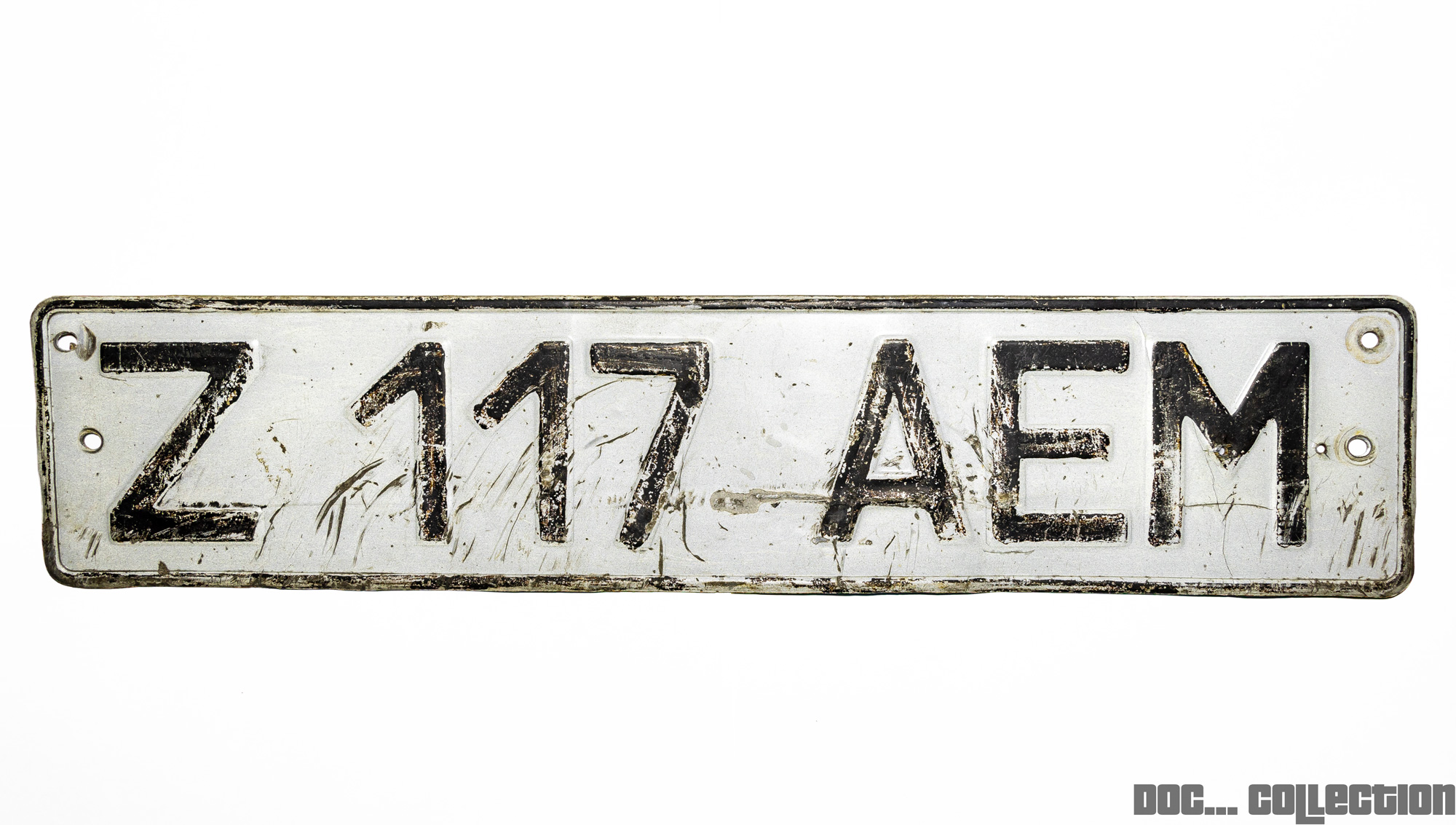 Z 117 AEM, License plate without vehicle 