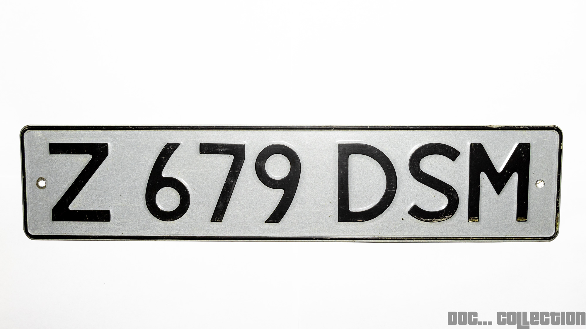 Z 679 DSM, License plate without vehicle 