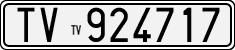 License plate of Italy, Cars (1927 year series)