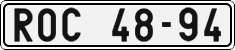 License plate of the Czech Republic, Cars (1960)