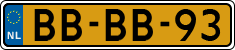 License plate of the Netherlands, Heavy Commercial Vehicles (1994 system)
