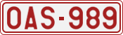License plate of Belgium, 1951 year system