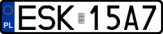 License plates of Poland, Regular car plates