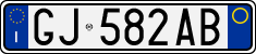 License plate of Italy, Cars (1994 year series)