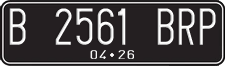 License plate of Indonesia, Regular plates