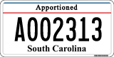 South Carolina, Apportioned (A123456)