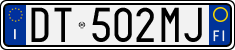 License plate of Italy, Cars (1994 year series)
