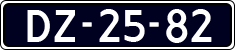 License plate of the Netherlands, Imported oldtimers (cars)