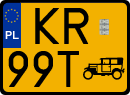 License plates of Poland, Oldtimers