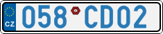 License plate of the Czech Republic, Diplomatic
