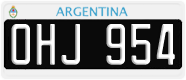 License plate of Argentina, Cars (1995, ABC 123)