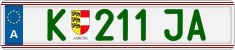 License plate of Austria, Regular plates