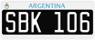 License plate of Argentina, Cars (1995, ABC 123)