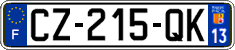 French license plate, SIV (ordinary)