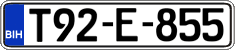 License plate of Bosnia and Herzegovina, Regular plates