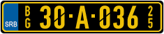 License plate of Serbia, Diplomatic