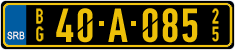 License plate of Serbia, Diplomatic