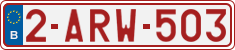 License plate of Belgium, Regular plates (2010)