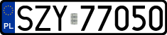 License plates of Poland, Regular car plates
