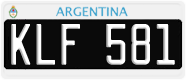 License plate of Argentina, Cars (1995, ABC 123)