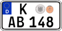 German license plate, Regular plates