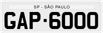 License plate of Brazil, Private owners (1990)