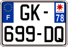 French license plate, SIV (ordinary)