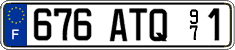 French license plate, FNI