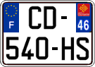 French license plate, SIV (ordinary)