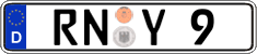 German license plate, Regular plates
