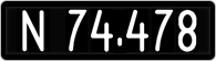 License plate of Austria, 1947 year system