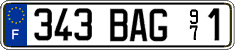 French license plate, FNI