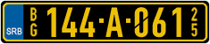License plate of Serbia, Diplomatic