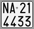 License plate of Italy, Motorcycles (1927 year series)