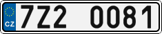 License plate of the Czech Republic, Cars (2001)